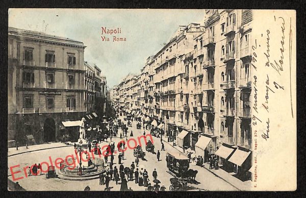 ag9676 - CARTOLINE D'EPOCA - Napoli Città - Via Roma