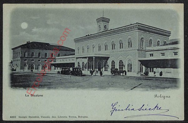ae2535 - CARTOLINA  D'EPOCA - Bologna Città - La Stazione  1899