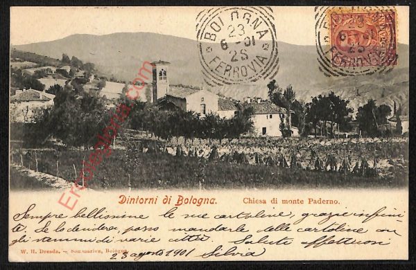 ae2540 - CARTOLINA  D'EPOCA - Bologna Città - Chiesa di Monte Paderno