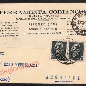 ae6867 - CARTOLINA D'EPOCA - Firenze Città - Ferramenta Cobianchi