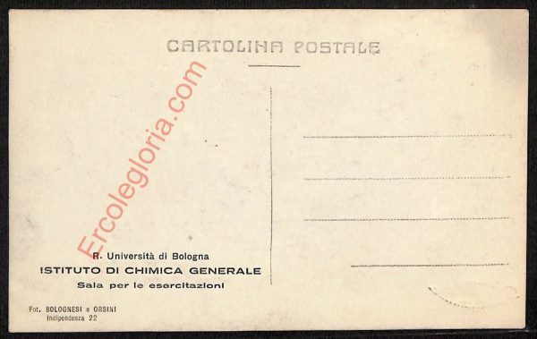 ae2547 - CARTOLINA  D'EPOCA - Bologna Città - Istituto di Chimica Generale - immagine 2