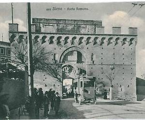 03195  CARTOLINA d'Epoca:  SIENA Citta' - FILOBUS PORTA ROMANA