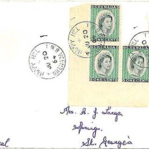 28193 -  GRENADA -  POSTAL HISTORY: COVER with postmark: HAPPY HILL (!) 1964
