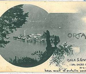 27626 CARTOLINA d'Epoca NOVARA provincia : Isola di San Giulio 1917 - BELLA!