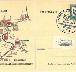 TRAINS RAILWAYS - POSTAL HISTORY -  GERMANY: POSTAL STATIONERY  CARD 1964
