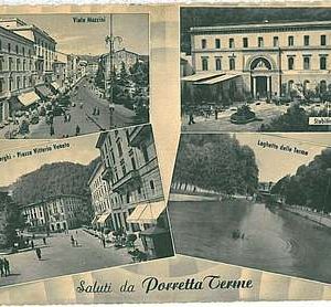 CARTOLINA d'Epoca BOLOGNA provincia : Porretta Terme 1956