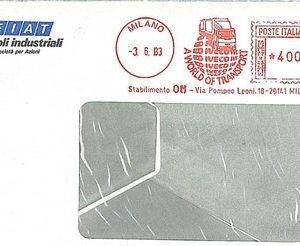 18884 -  REPUBBLICA - AFFRANCATURA MECCANICA Rossa - MILANO : FIAT IVECO 1963
