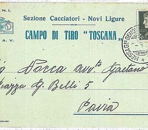 CARTOLINA d'Epoca - ALESSANDRIA provincia NOVI LIGURE : CAMPO di TIRO "TOSCANA"