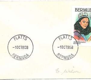 POSTAL HISTORY -  BERMUDA : Postmark on COVER 1980 - FLATTS