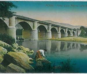 28966  CARTOLINA d'Epoca - ALESSANDRIA provincia - Acqui: PONTE CARLO ALBERTO