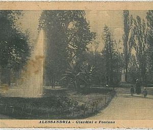 CARTOLINA d'Epoca - ALESSANDRIA Città - GIARDINI PUBBLICI 1916