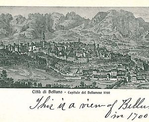 09355 - CARTOLINA d'Epoca - BELLUNO Citta': ILLUSTRATA