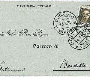 26685  CARTOLINA d'Epoca - VARESE : cartolina parrochiale  annullo Cocquio 1930