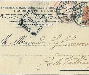 CARTOLINA d'Epoca - VARESE : Busto Arsizio PUBBLICITARIA  1917