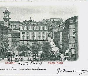 29062   CARTOLINA d'Epoca ANCONA città : PIAZZA ROMA 1903