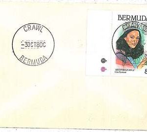 POSTAL HISTORY -  BERMUDA : Postmark on COVER 1980 - CRAWL