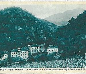 CARTOLINA d'Epoca BOLOGNA provincia : Porretta Terme 1928