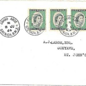 28189 - GRENADA -  POSTAL HISTORY: COVER with postmark: GRAND ANSE 1964