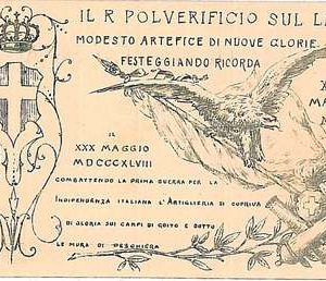 CARTOLINA d'Epoca BOLOGNA provincia : REGGIMENTALI Polverificio sul Liri