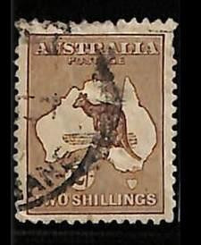 P4155e - AUSTRALIA  - Stamp - KANGAROOS  SG  #74  - USED VERY FINE