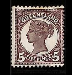 P4156i - AUSTRALIA QUEENSLAND -SG # 215 MINT NEVER HINGED, small paper thin