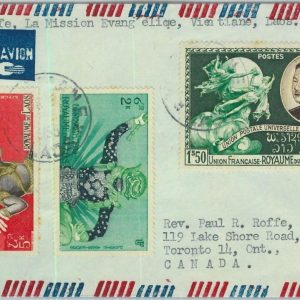 94644 - LAOS - Postal History - AIRMAIL  COVER  to  CANADA 1955 -  UPU