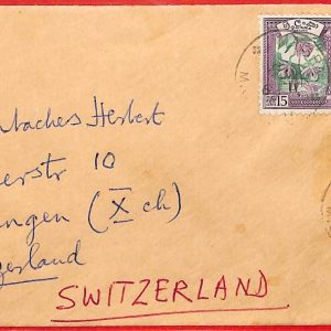 aa2321 - CEYLON - POSTAL HISTORY - COVER from MATARA to SWITZERLAND 1963