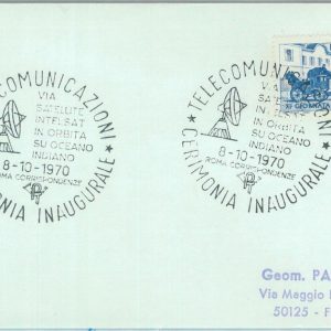 86517 - ITALY - Postal History - Special postmark: TELECOMMUNICATIONS Space 1970