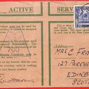 aa3703 - POSTAL HISTORY - ACTIVE SERVICE letter from RAF SOLDIER  in ADEN 1940's