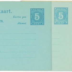 93580 - DUTCH INDIES - POSTAL HISTORY - STATIONERY CARDS Gau # 8 + 9 +10a + 10b
