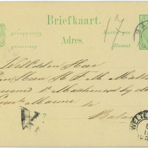 93578 - DUTCH INDIES  - POSTAL HISTORY - STATIONERY Card # 8 strange A postmark