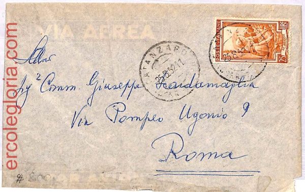ai3913 - Italy - POSTAL HISTORY - Air Mail Cover - Baseball - 1952