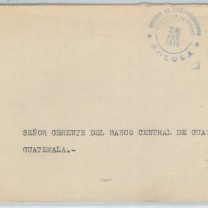 79018  - GUATEMALA - Postal HIistory -  OVERSIZED COVER from SOLOLA 1948 Birds