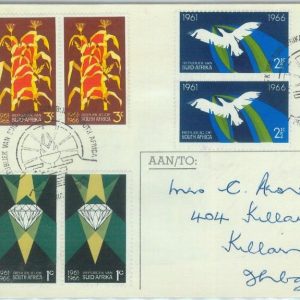 84431 - SOUTH AFRICA - POSTAL HISTORY - SOUVENIR COVER 1966 BIRDS Diamonds CORN