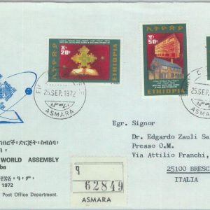 84502  - ETHIOPIA - Registered  FDC COVER  1972 -  Religion BIBLE  SOCIETIES