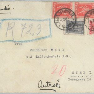 77546 - GREECE  - Postal History -  REGISTERED  COVER  to  ITALY  1926
