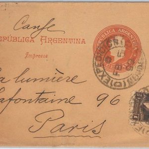 65371 - ARGENTINA - Postal History - POSTAL STATIONERY : WRAPPER to FRANCE 1899