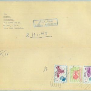 84565 - Not IRAQ  - POSTAL HISTORY - Registered Airmail COVER to  ITALY 1976