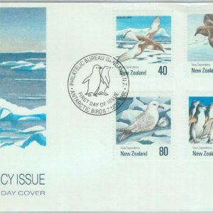 84396 - NEW ZEALAND - Postal History -  FDC COVER  1990 BIRDS Penguins Sea Gulls
