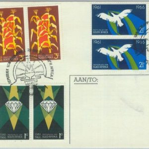 84430 - SOUTH AFRICA - POSTAL HISTORY - SOUVENIR COVER 1966 BIRDS Diamonds CORN