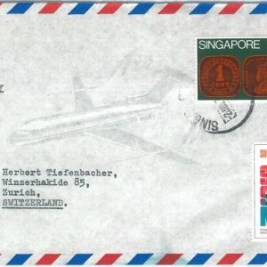 73983 - SINGAPORE - POSTAL HISTORY - LARGE COVER to SWITZERLAND 1973 Birds Coins