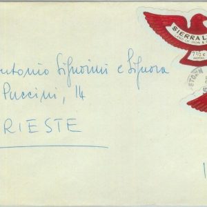 83835 - Sierra Leone - Self-Adhesive stamp  on COVER 1970 - EAGLE birds DIAMONDS