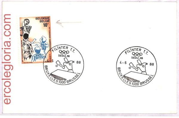 ai3732 - Belgium - POSTAL HISTORY - Cover - Table Tennis - 1988