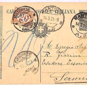 ai3475 - Italy -  POSTAL HISTORY - Advertising Stationery Card - Wine TAXED 921