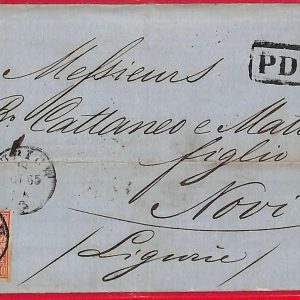 ai5719 - SWITZERLAND - Postal History  - EARLY COVER from Zurich - 18.10.1865