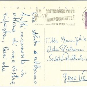 72076 - ITALY - POSTAL HISTORY -  Postmark on POSTCARD 1961 - CARS Road Safety