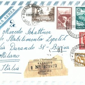 72217 - ARGENTINA - POSTAL HISTORY - Express COVER to ITALY  - 1967 PETROL Oil