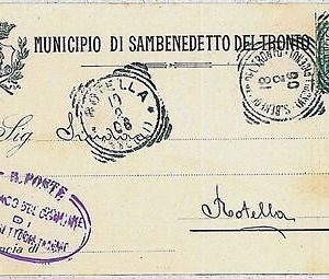 34068  CARTOLINA d'Epoca ASCOLI PICENO provincia - San Benedetto del Tronto 1906