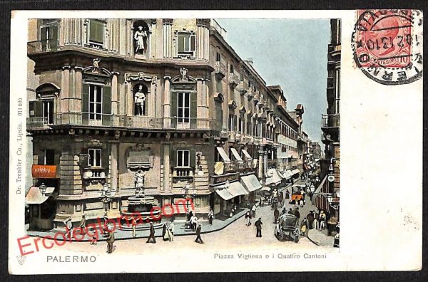 ah4684 - CARTOLINA D'EPOCA - Palermo Città - Piazza Vigliena