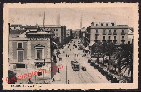 ah4688 - CARTOLINA D'EPOCA - Palermo Città - Via Cavour